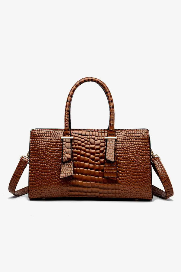 Textured PU Leather Handbag Trendsi