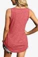 Curved Hem Square Neck Tank Bazaarbey