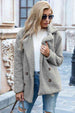 Full Size Lapel Collar Sherpa Coat Trendsi