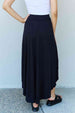  First Choice High Waisted Flare Maxi Skirt in Black 