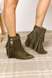  Women's Tassel Wedge Heel Ankle Booties Trendsi