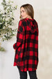  Full Size Plaid Button Front Hooded Shirt Trendsi