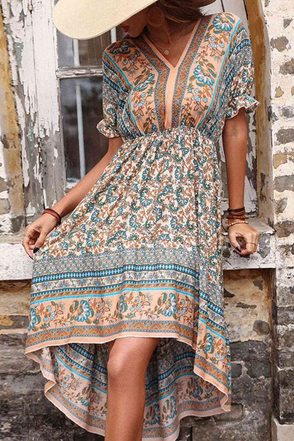 Bohemian High-Low Open Back Dress -BazaarBey - www.shopbazaarbey.com