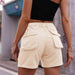 Buttoned Cargo Denim Shorts Bazaarbey