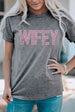 WIFEY Leopard Graphic Short Sleeve Tee Trendsi