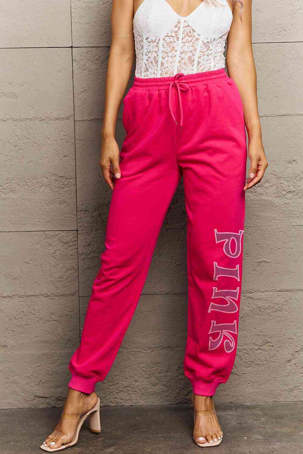   PINK Graphic Sweatpants Bazaarbey