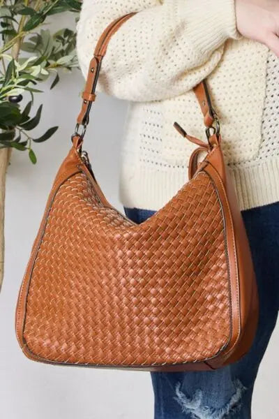  Weaved Vegan Leather Handbag Bazaarbey