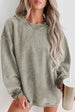 Round Neck Dropped Shoulder Sweatshirt Bazaarbey