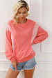  Round Neck Sweatshirt with Pocket Trendsi