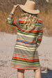 Striped Turtleneck Long Sleeve Dress -BazaarBey - www.shopbazaarbey.com