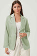 Long Sleeve Lapel Collar Blazer Trendsi