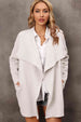 Waterfall Collar  Cardigan with Side Pockets Trendsi