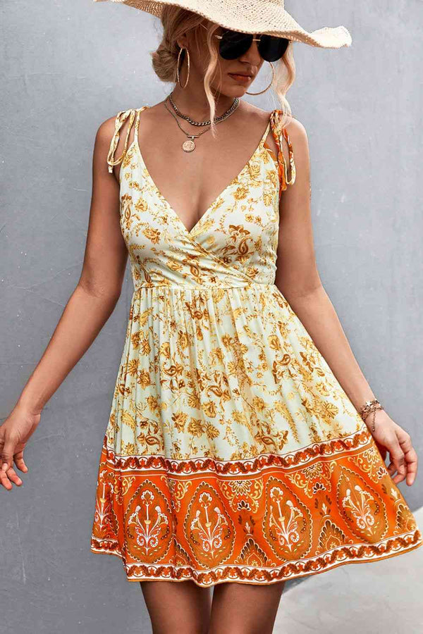 Bohemian Tie Shoulder  Backless Dress -BazaarBey - www.shopbazaarbey.com