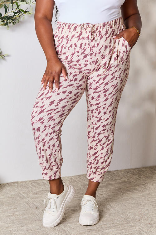 Heimish Full Size Printed Drawstring Pants Bazaarbey