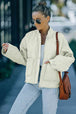 Drawstring Dropped Shoulder Quilted Jacket Trendsi