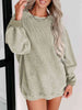 Round Neck Dropped Shoulder Sweatshirt Bazaarbey