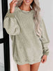 Round Neck Dropped Shoulder Sweatshirt Bazaarbey