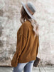 Buttoned Exposed Seam Knit Top Trendsi