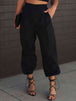 High Waist Drawstring Pants with Pockets Bazaarbey