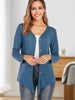 Button Up V-Neck Long Sleeve Cardigan Trendsi