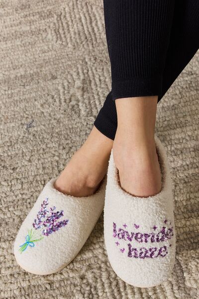 dy Sequin Pattern Cozy Slippers Trendsi