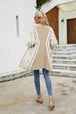 Woven Right Two-Tone  Fuzzy  Cardigan Trendsi