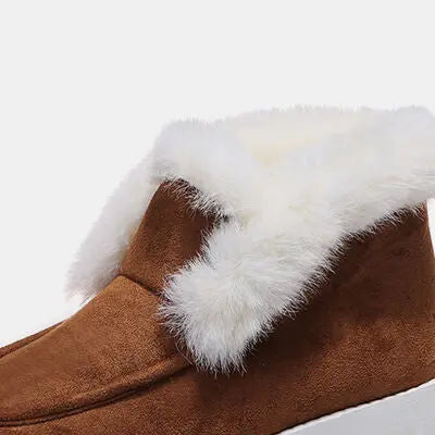 Furry Suede Snow Boots Trendsi