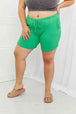   Too Good Full Size Ribbed Shorts in Green Trendsi