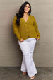    Button Down Cardigan in Chartreuse Trendsi