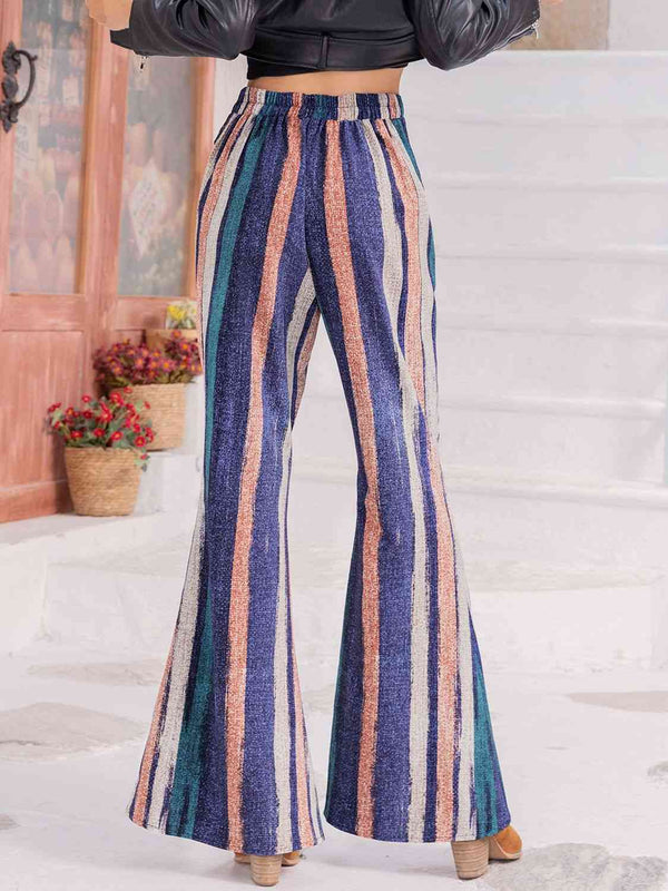 Striped Flare Leg Pants Bazaarbey