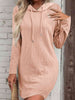 Drawstring Hooded Sweater Dress Bazaarbey