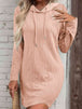 Drawstring Hooded Sweater Dress Bazaarbey