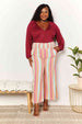  Striped Smocked Waist Pants with Pockets Bazaarbey