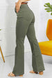  Clementine  High-Rise Bootcut Jeans in Olive Bazaarbey