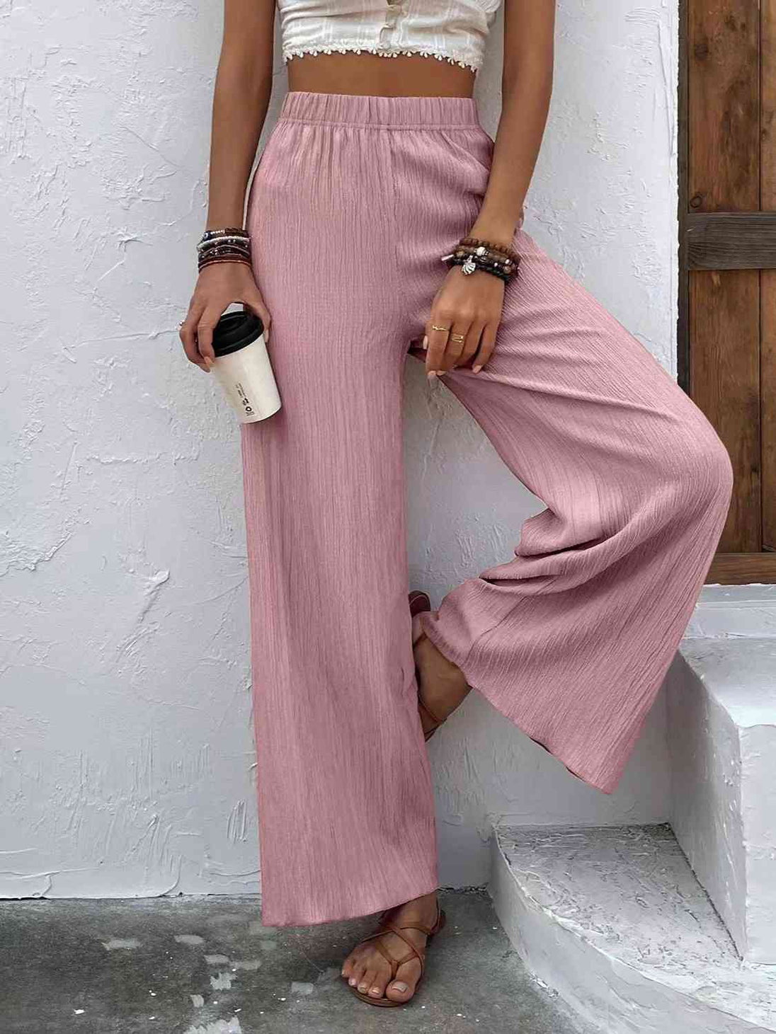  High Waist Wide Leg Pants Bazaarbey