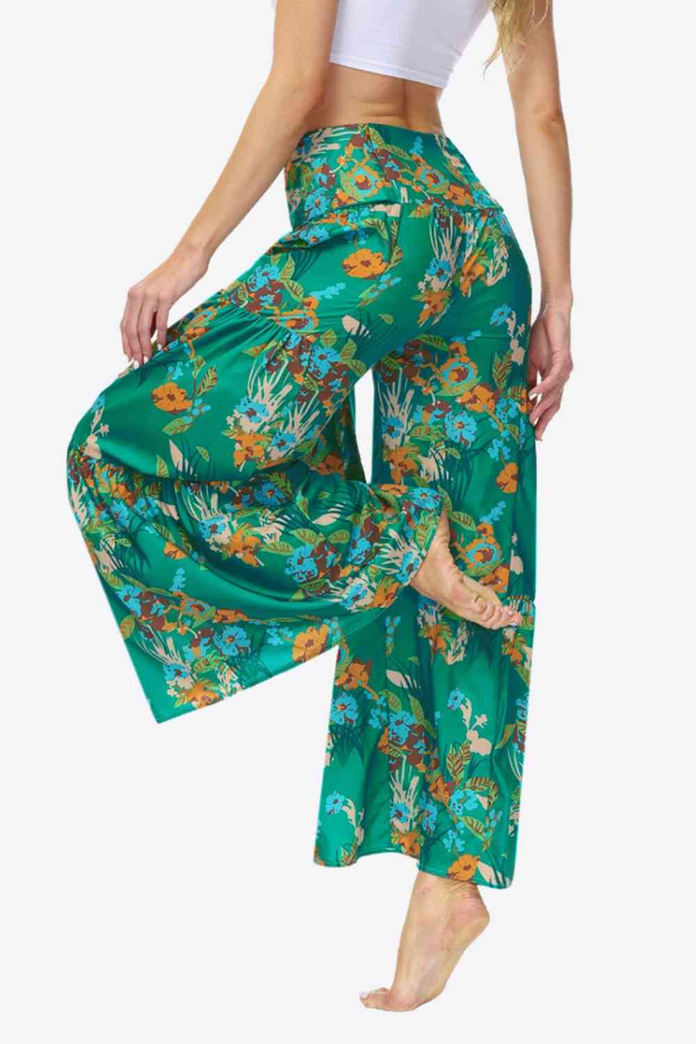 Floral Tie-Waist Tiered Culottes Bazaarbey