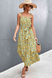 Floral Tie-Shoulder Belted Dress -BazaarBey - www.shopbazaarbey.com