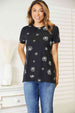  Dandelion Print Round Neck T-Shirt Bazaarbey