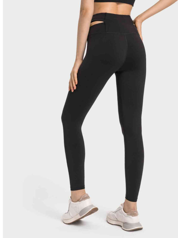 Crisscross Cutout Sports Leggings Bazaarbey