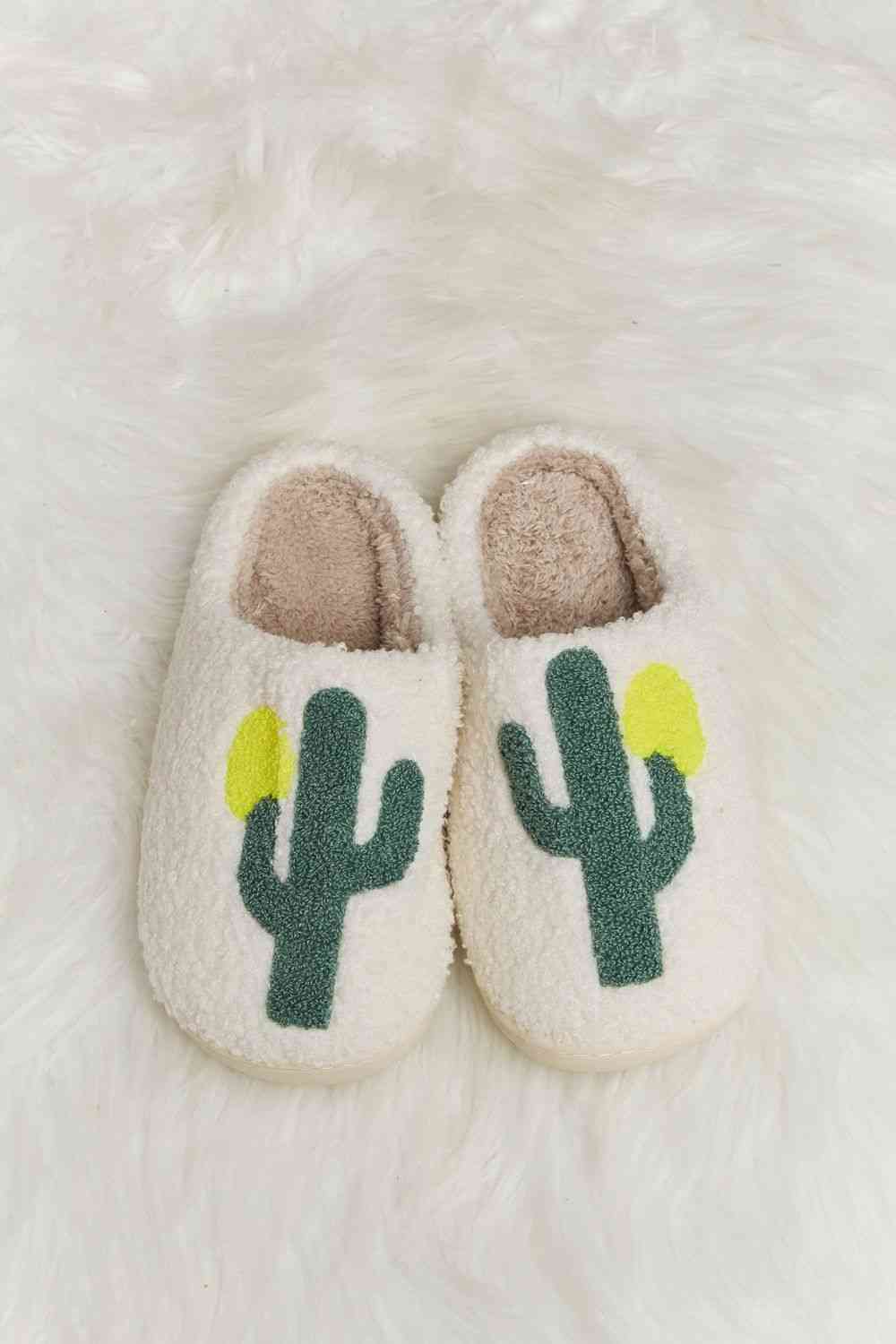 dy Cactus Plush Slide Slippers Trendsi