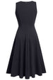 Round Neck Sleeveless Lace Trim Dress -BazaarBey - www.shopbazaarbey.com