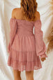 Smocked Long Flounce Sleeve Tiered Dress -BazaarBey - www.shopbazaarbey.com