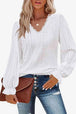  V-Neck Flounce Sleeve Blouse Trendsi