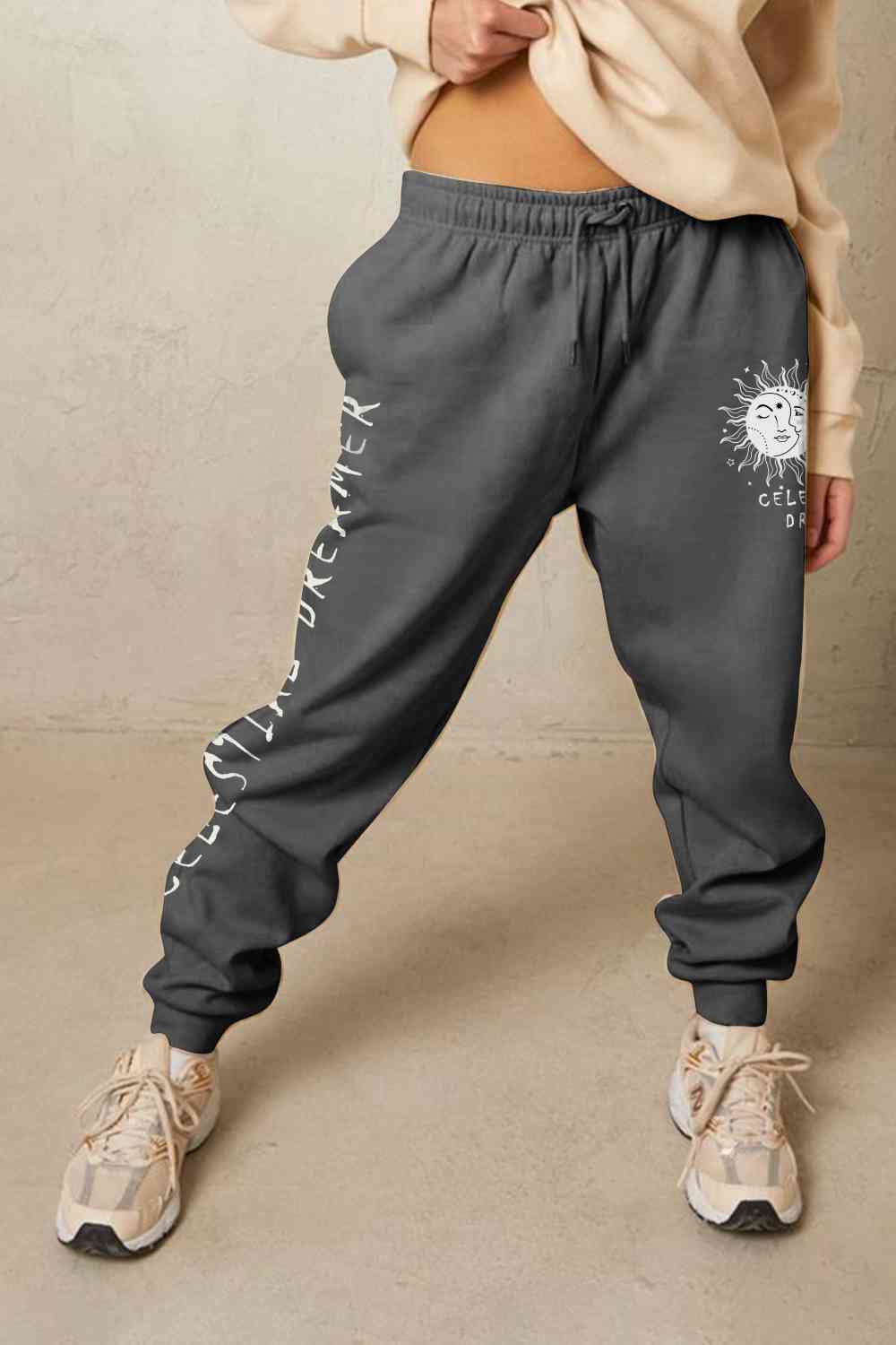   CELESTIAL DREAMER Graphic Sweatpants Bazaarbey