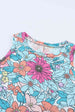 Floral Round Neck Sleeveless Dress -BazaarBey - www.shopbazaarbey.com