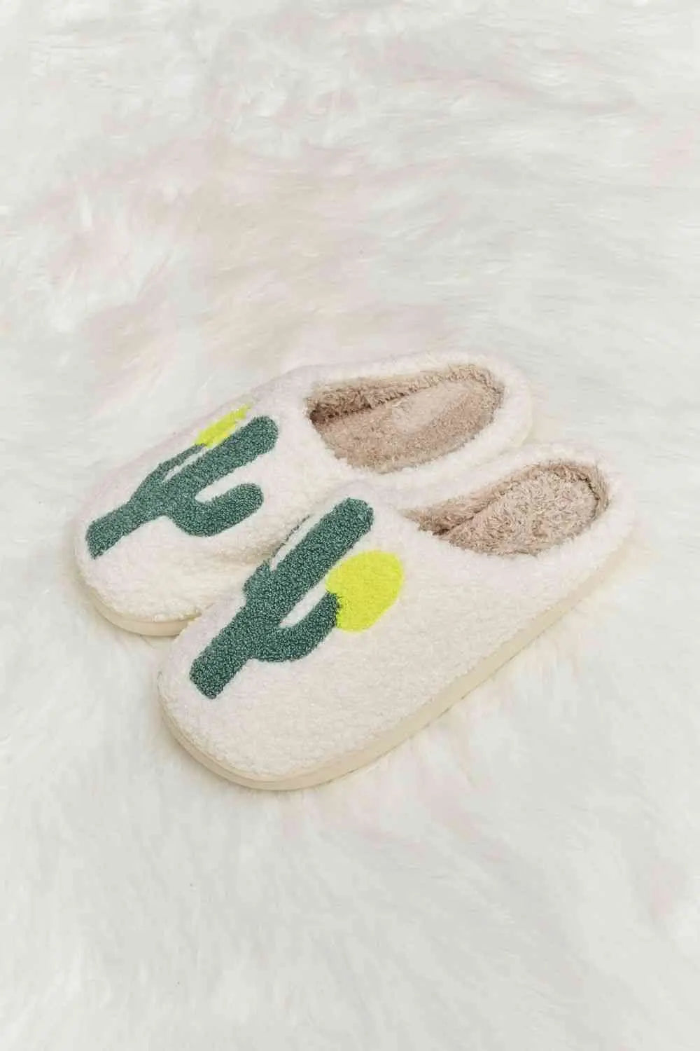 dy Cactus Plush Slide Slippers Trendsi