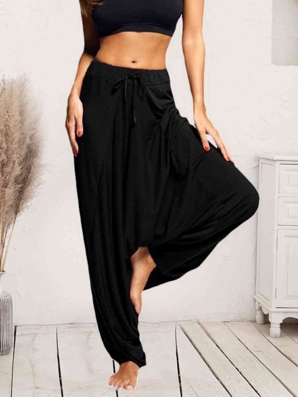 Tied Mid Waist Long Harem Pants Bazaarbey