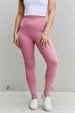  Fit For You Full Size High Waist Active Leggings in Light Rose Bazaarbey