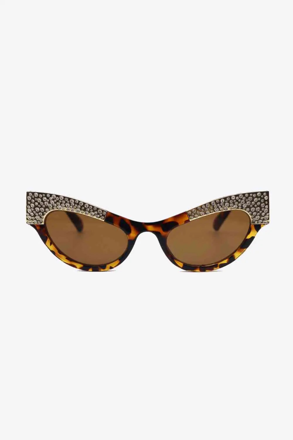 UV400 Rhinestone Trim Cat-Eye Sunglasses Trendsi