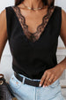 Lace Detail V-Neck Tank Bazaarbey